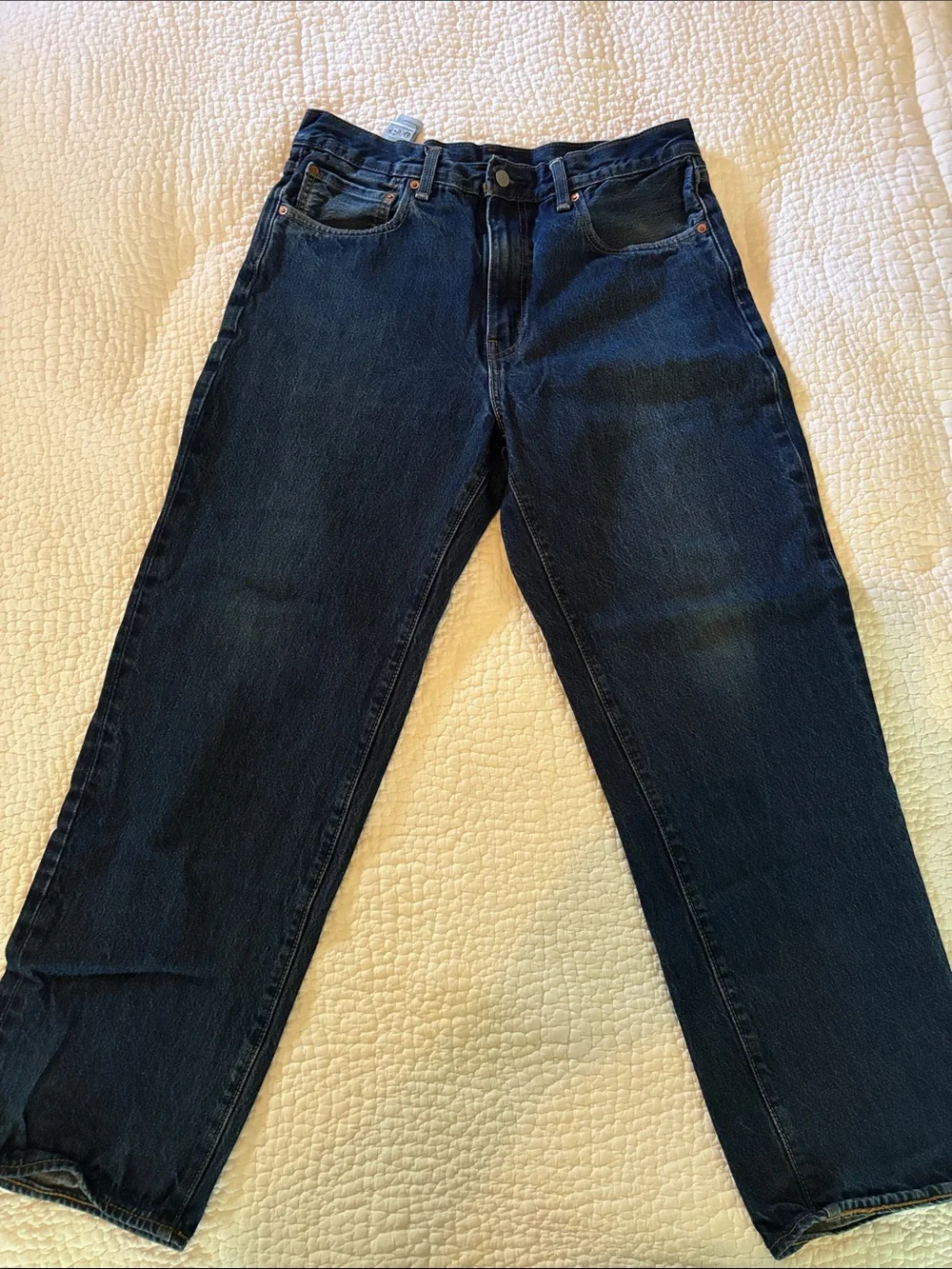 Levi's 568 Dark Blue Relaxed Straight Jeans